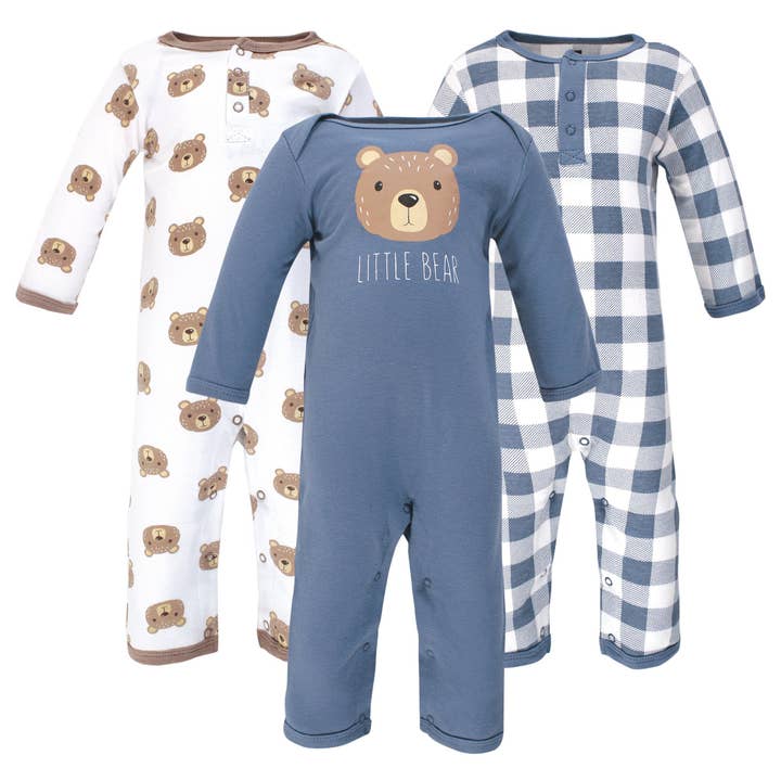 Hudson Baby Cotton Coveralls, Little Bear for wholesale by BabyVision