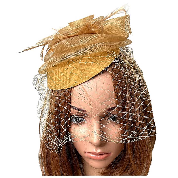Diacly - Wholesale Fascinator Hat - Women's - Flower Mesh Veil Flapper Fascinator s162