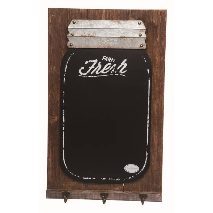 Transpac - Wholesale Wall Accent - CLOSEOUT Wood 25.5" Spring Chalkboard Mason Jar Wall Decor