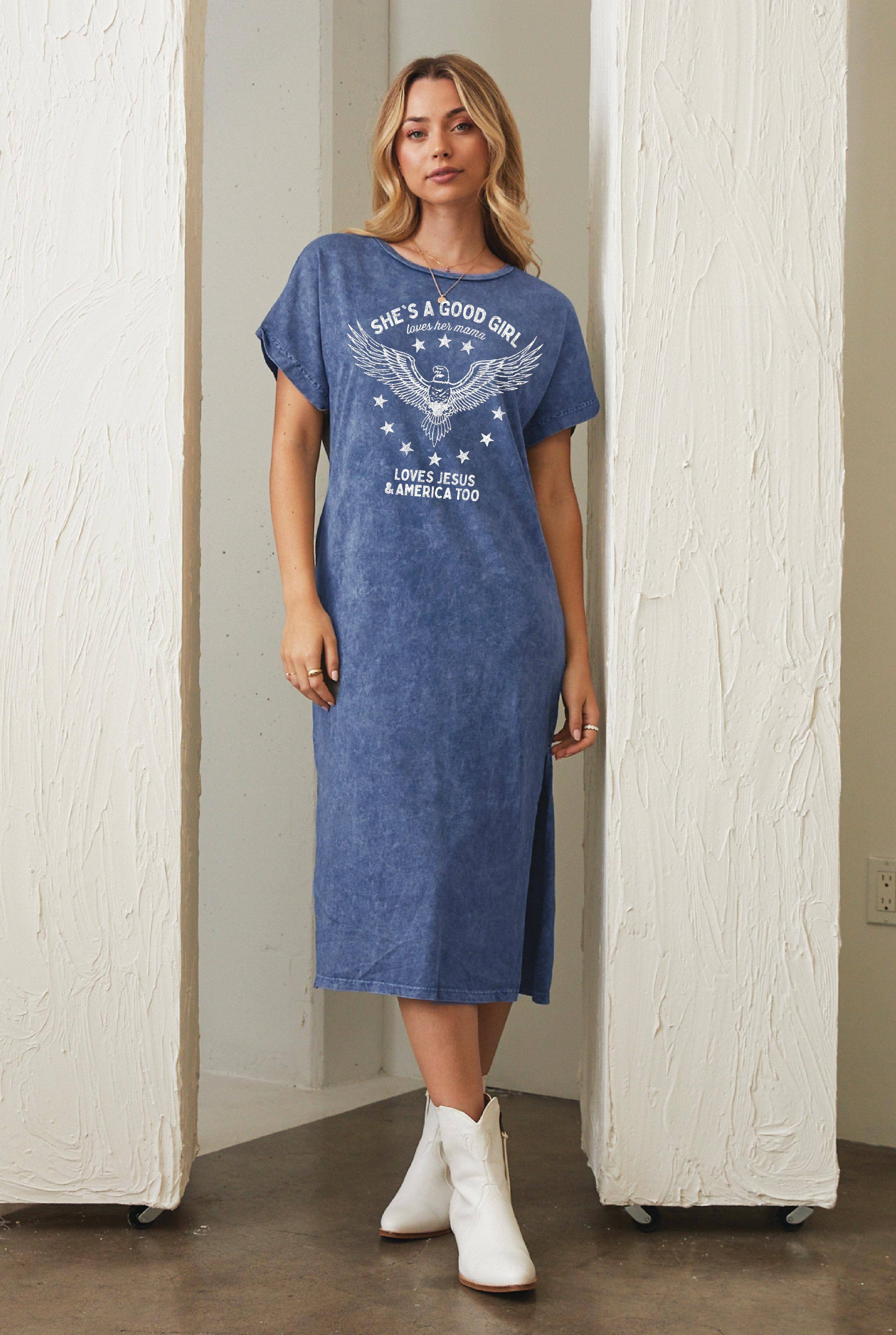 OAT COLLECTIVE - Vente Robe – femme - Robe graphique minérale SHE'S A GOOD GIRL0