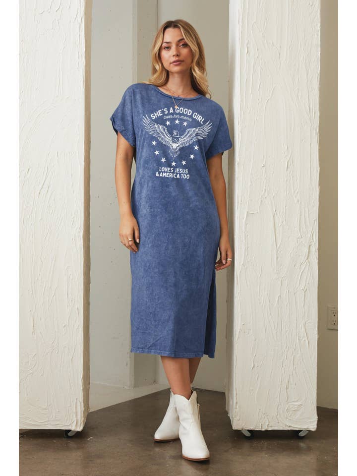 OAT COLLECTIVE - Vente Robe – femme - Robe graphique minérale SHE'S A GOOD GIRL