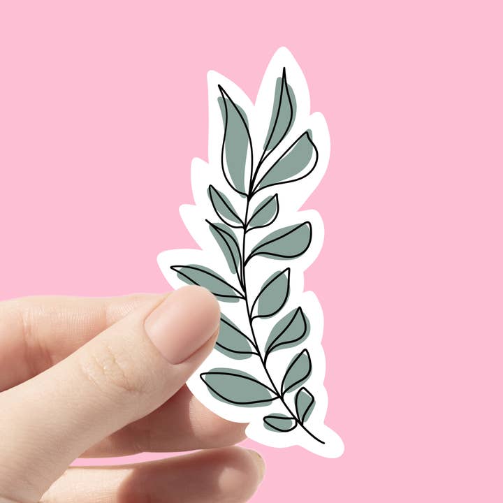 Adhesivo estético de plantas y naturaleza en colores pastel para venta al por mayor de Chlo Ranae Co