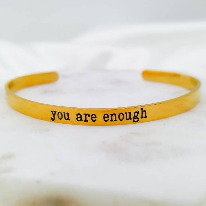 YOU ARE ENOUGH CUFF for wholesale by Avy + Tay