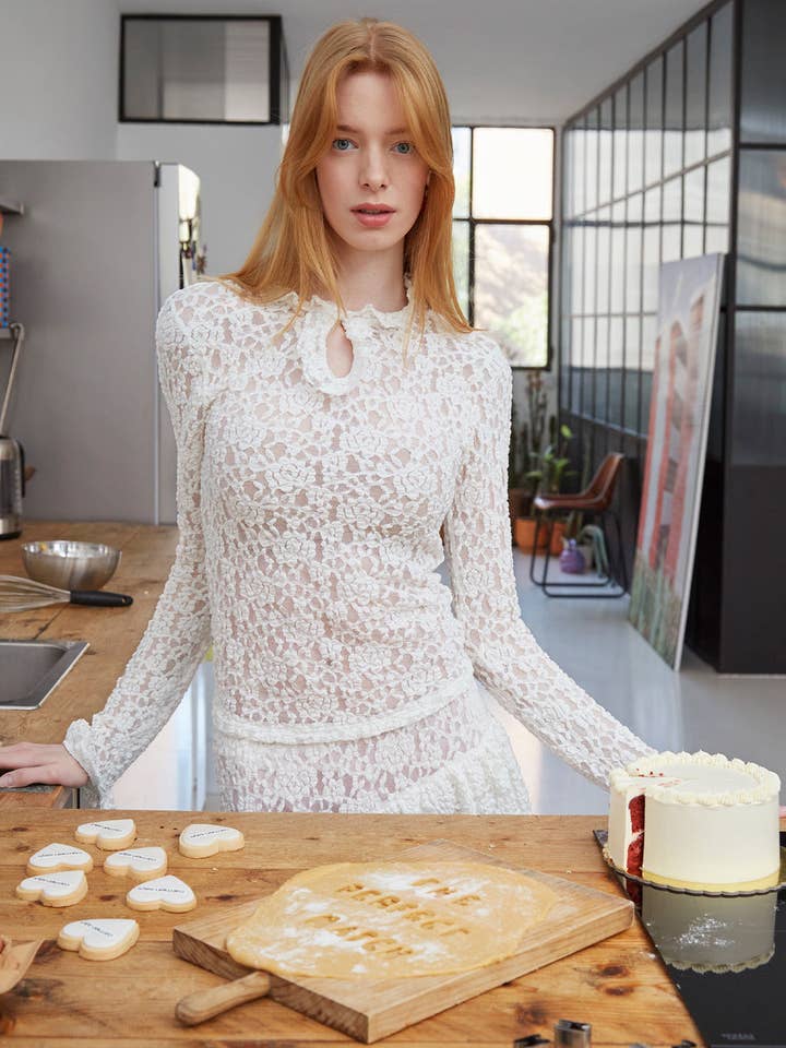 CARMEN SAYS - Wholesale Blouse - Women's - Cupid Lace White Top