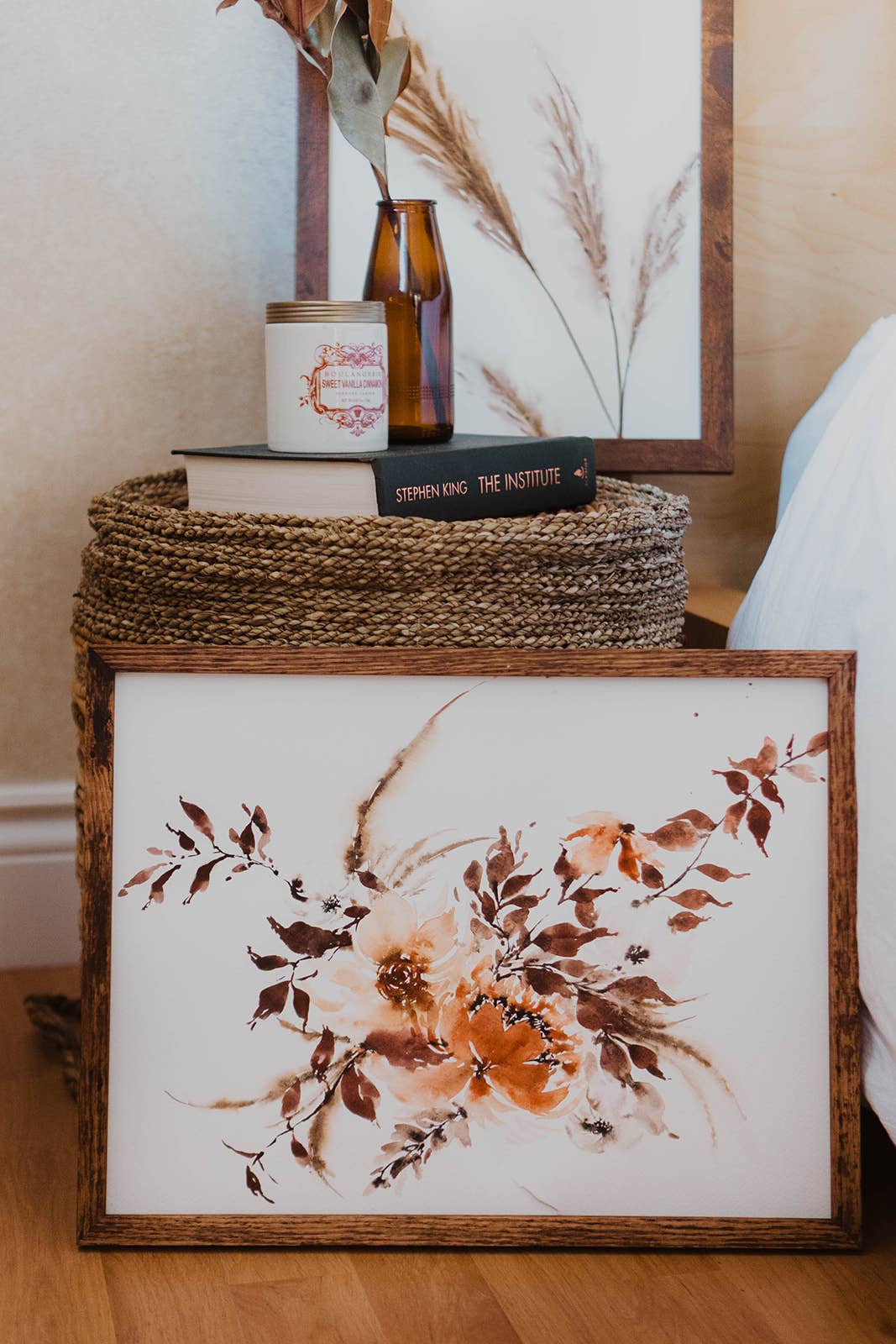 Paperbec Design Co. - Wholesale Art Print - Bohemian Rust Purple Dried Floral Art Print1