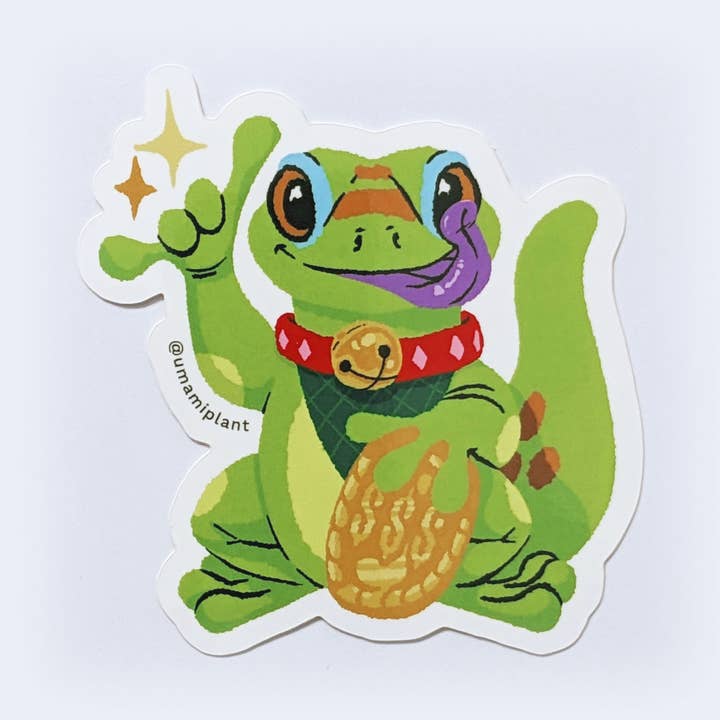 Autocollant en vinyle Maneki-Gecko pour la vente par UMAMIPLANT