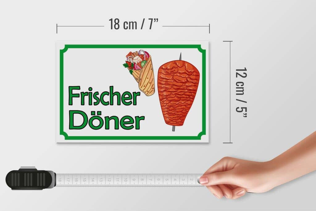 Femer – wholesale Sign – Wooden sign notice 18x12 cm fresh doner restaurant decoration sign wooden sign4