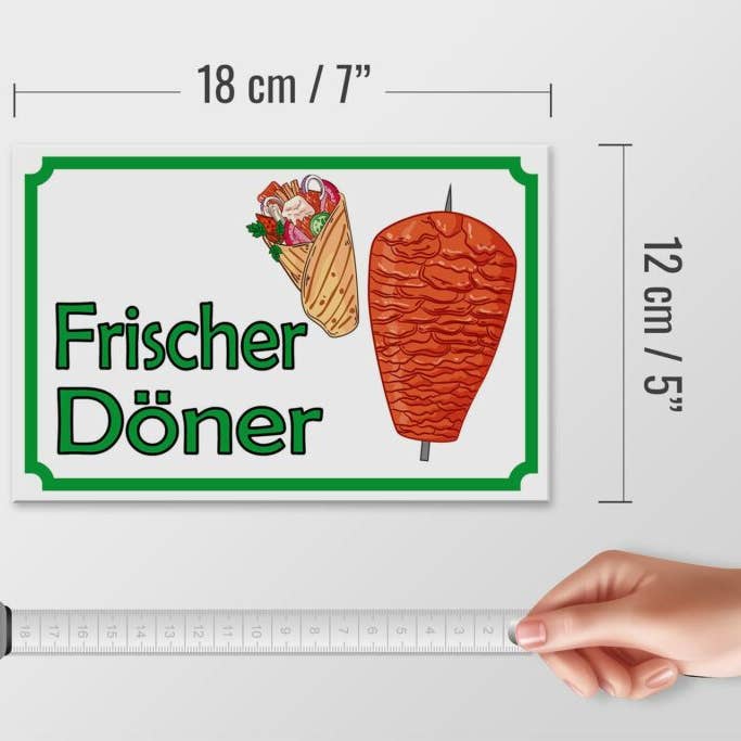 Femer - Wholesale Sign - Wooden sign notice 18x12 cm fresh doner restaurant decoration sign wooden sign4