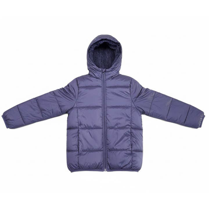 1826 - Wholesale Puffer Jacket - Kids - 1826 Boys Sherpa Lined Hooded Puffer Jackets Size 4-209