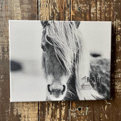 Horse photography canvas art print, Equestrian home decor for wholesale by Rustic Nester