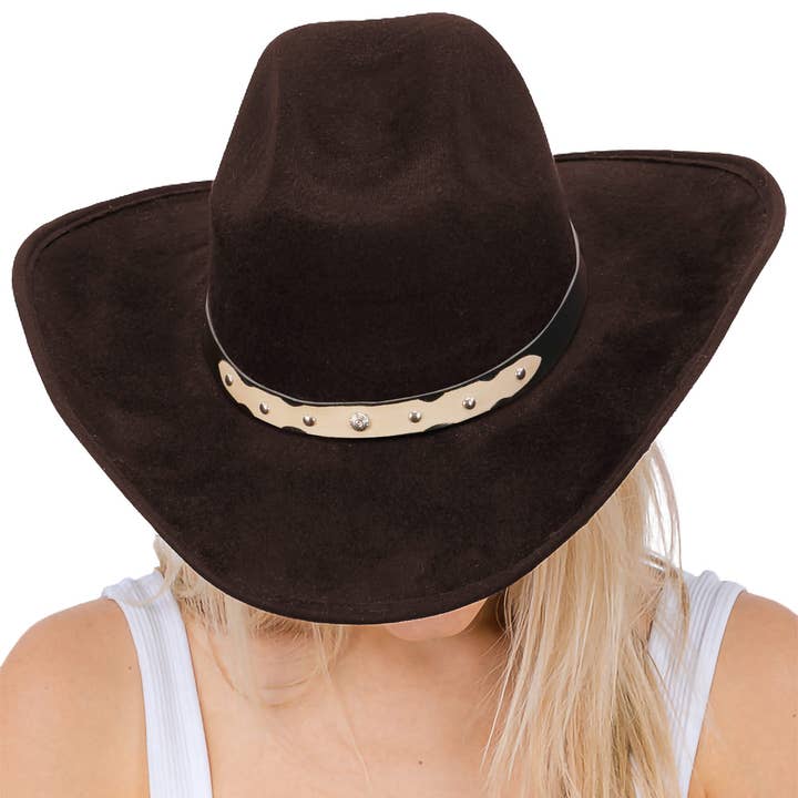 BRUN Imiteret ruskind cowboyhat for engroshandel på Faire2
