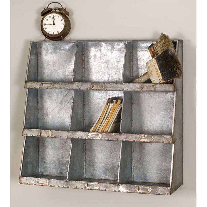 CTW Home Collection - Wholesale Wall Mounted Shelf - Galvanized Wall Cubbies