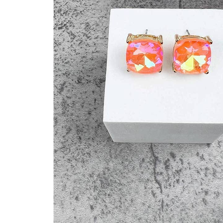 JHP Collection - Wholesale Stud/Post Earrings - VARIETY COLORS OF SEMI PRECIOUSGLASS POST EARRINGS10
