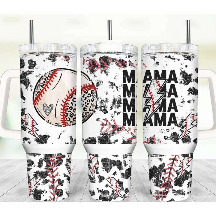 Southern Backroad Tees LLC - Wholesale Insulated Mug/Tumbler - Baseball Mama 40oz Tumbler