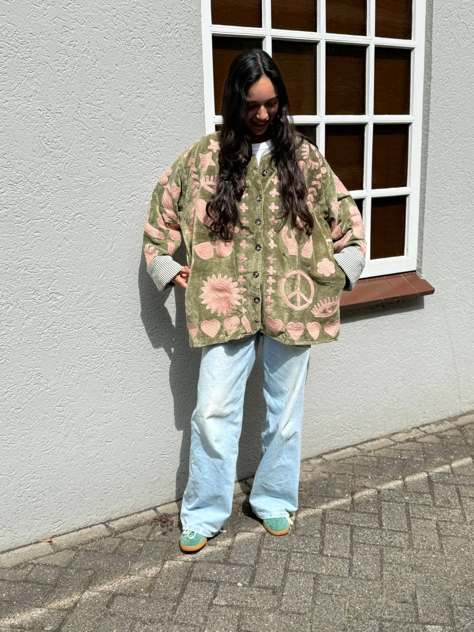 ToutVintage - Wholesale Jacket - Women's - Velvet Jacket DREAM green pink8