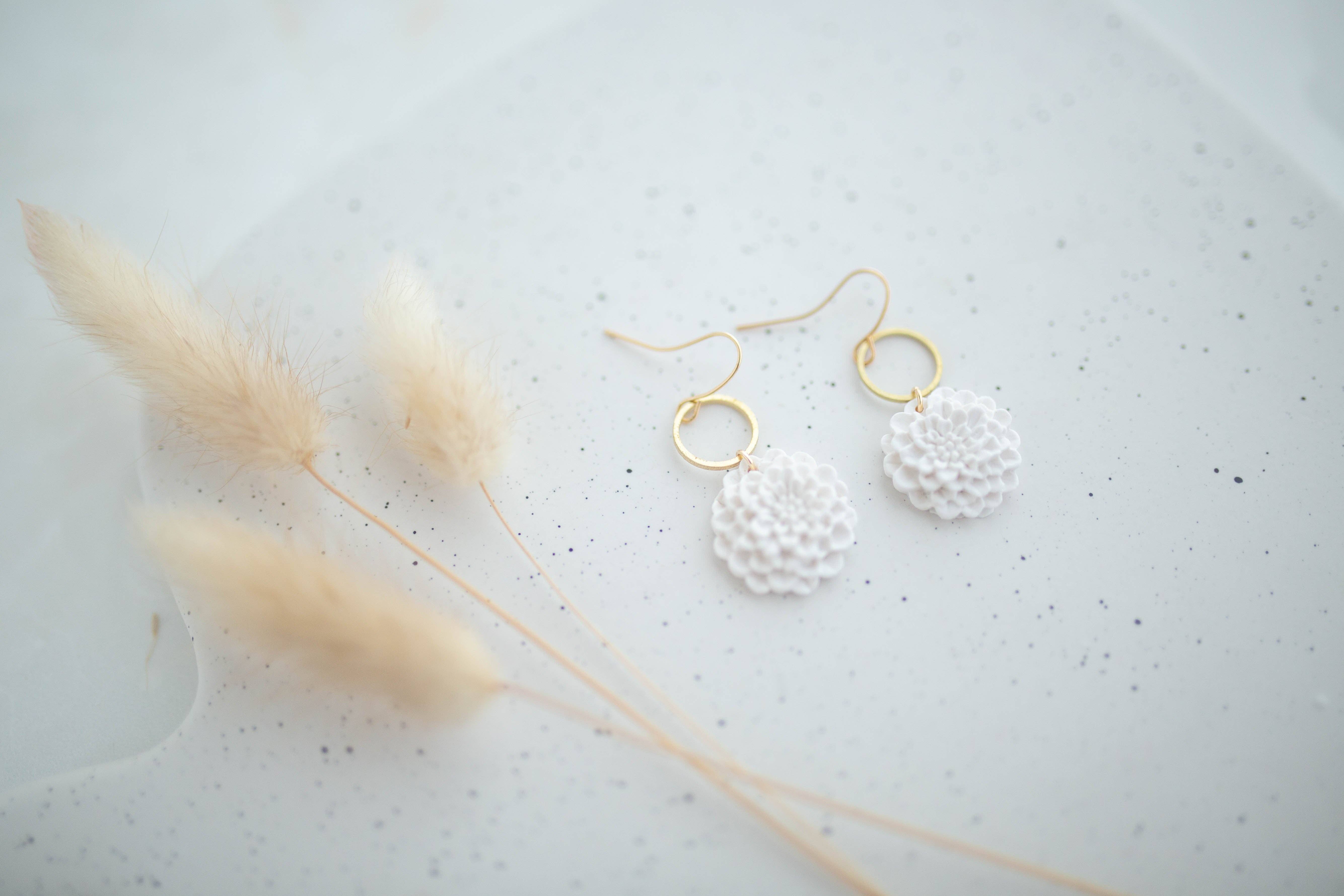 Hazel n Blue - Wholesale Dangle Earrings - Clay Earrings | Small Dahlia Dangles8