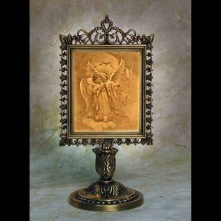 Angel Love Porcelain Lithophane Victorian Accent Lamp for wholesale by The Porcelain Garden Inc.