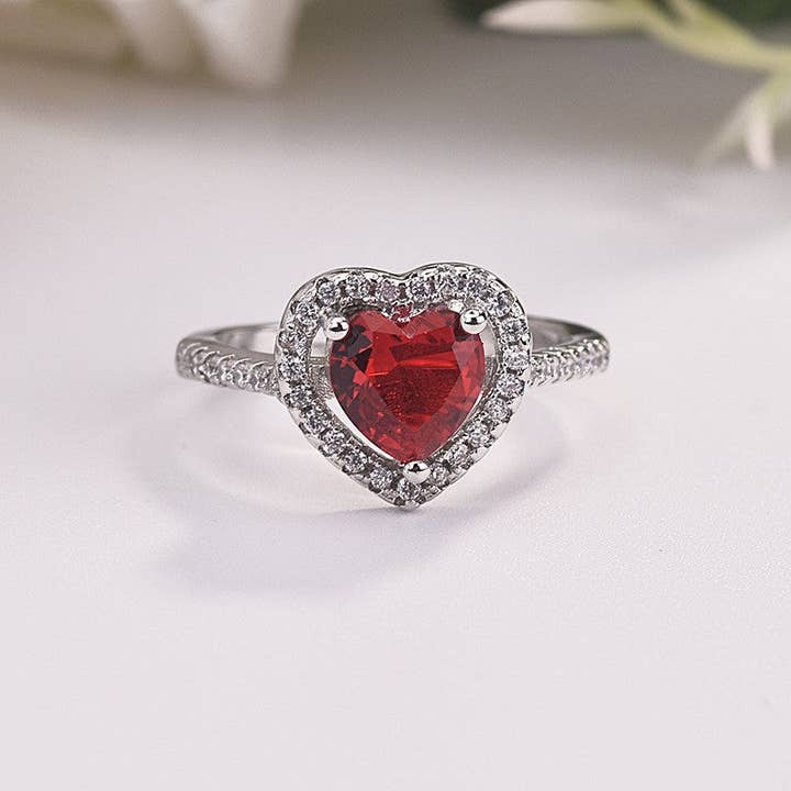 Ole – wholesale Multi-stone ring – Love Alloy Cubic Zirconia Ring R27051