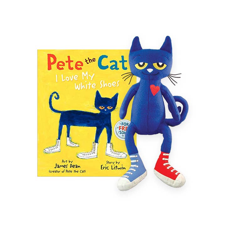 MerryMakers - Wholesale Stuffed/Plush Toy - Kids & Baby - Pete The Cat Plush with hardcover book