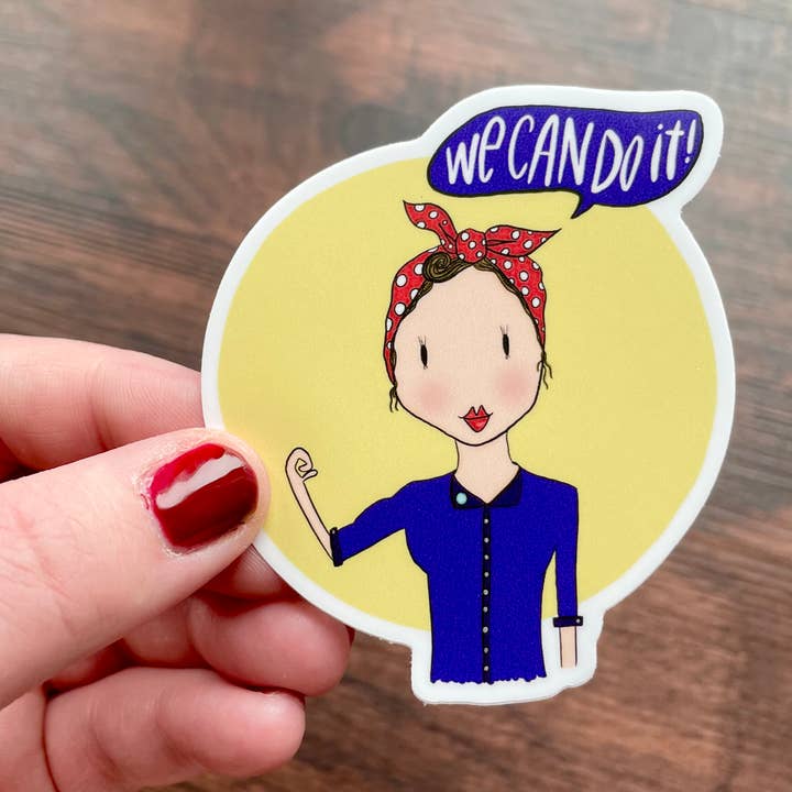Sticker féministe Rosie la riveteuse pour la vente par The Creative Ink