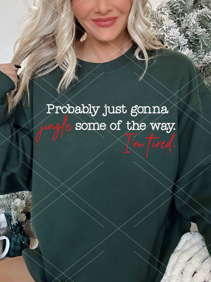 Pressure and Grace - Wholesale Graphic Sweatshirt - Women's - I'm Just gonna Jingle Some of the Way0