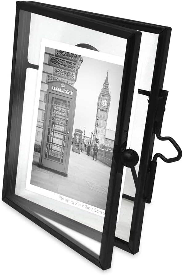 Isaac Jacobs International - Vente Cadres photos - Cadre photo en métal 2x3 pouces avec fermoir perle en forme de médaillon Isaac Jacobs11