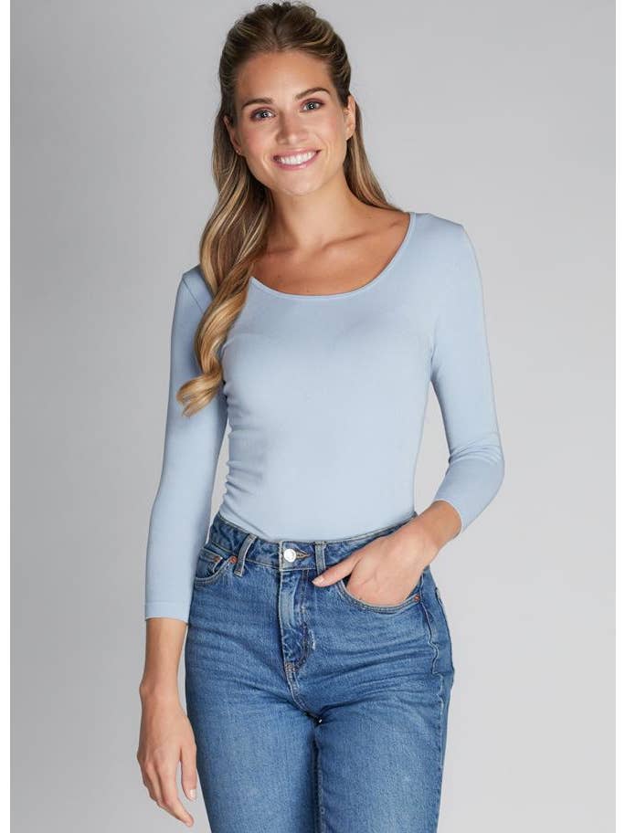 C'est Moi Clothing Co - Wholesale Knit Top - Women's - Bamboo 3/4 Sleeve Top- CEBT120622