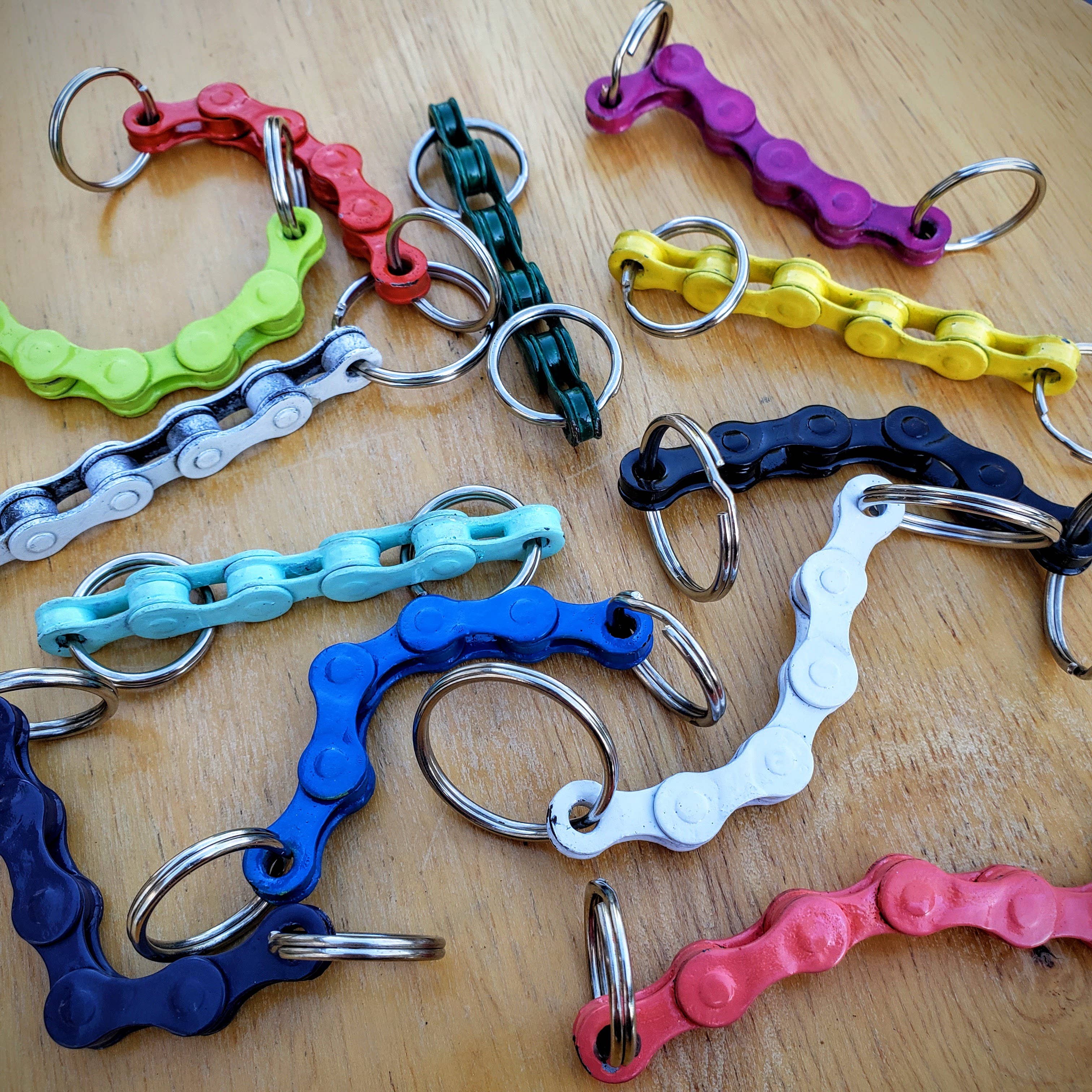 Tinkering Cyclist - Wholesale Keychain - Unisex - Bicycle Connecting Keychains w/ Upcycled Bike Chain5