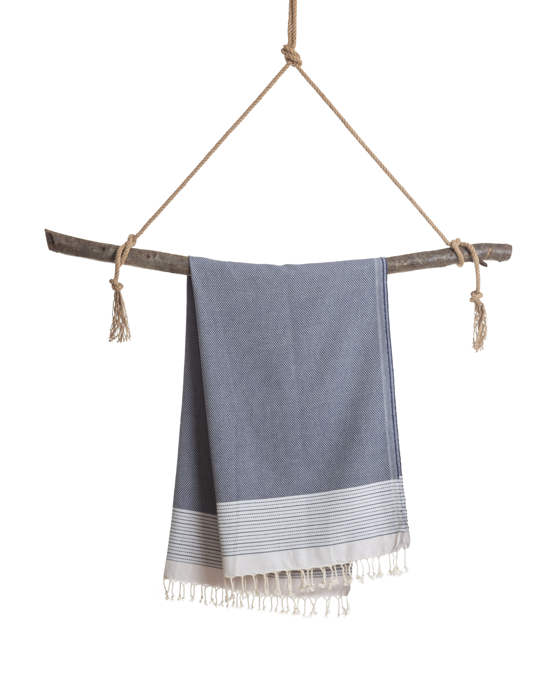 Samimi - Wholesale Beach Towel - PHARAO Cotton Hammam Towel, Soft Scarf - Blue / Dark Blue (180x100 cm)2