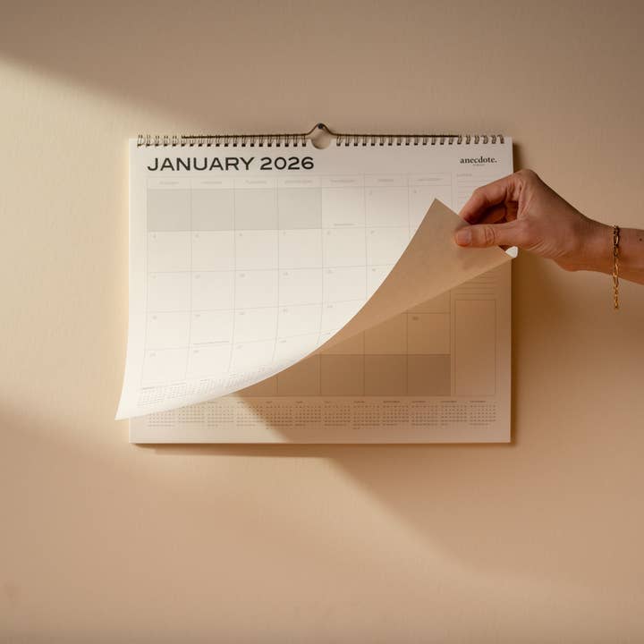 Calendrier mural 2026 pour la vente par Anecdote Goods