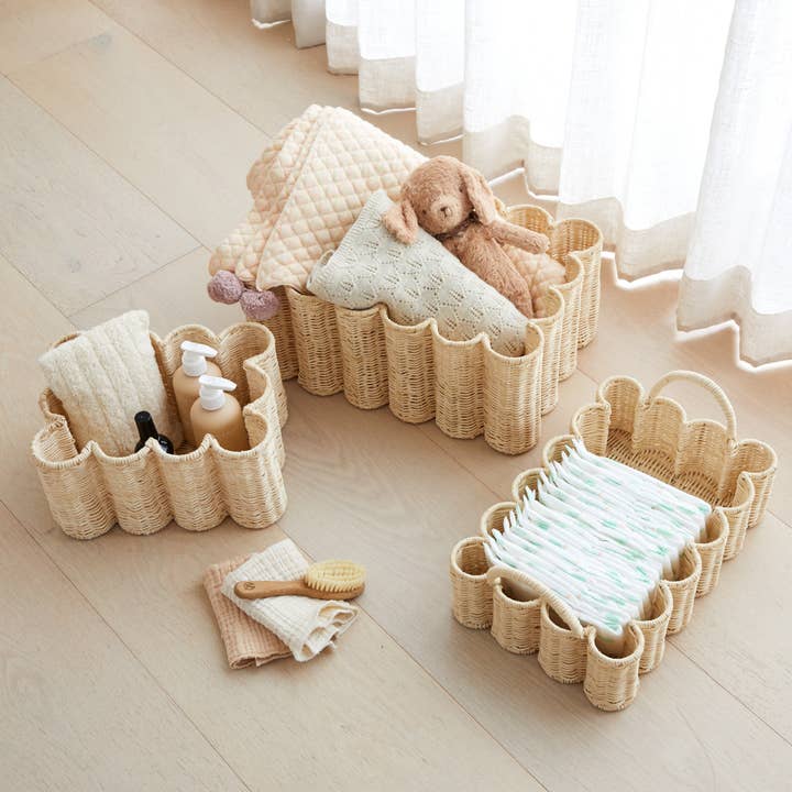 BEBE BASK® - Wholesale Storage bin – Child & baby - BLOSSOM WAVY BASKET SET7