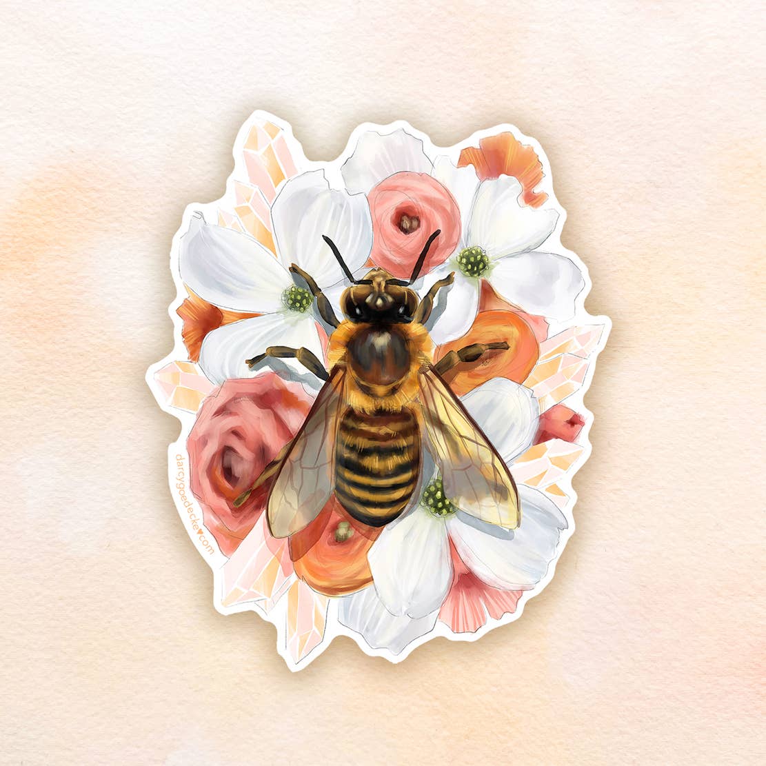 Whimsical Art by Darcy Goedecke - Wholesale Sticker - Honey Bee | Sticker2