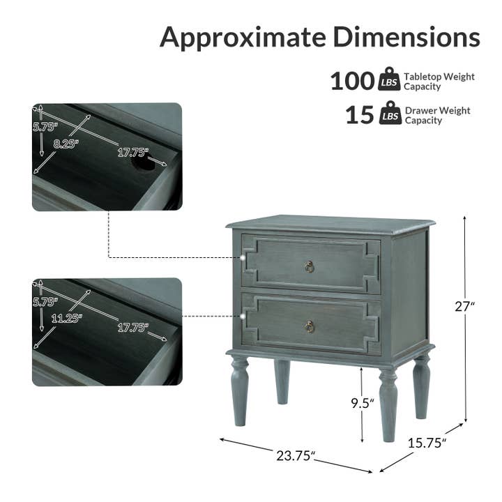 Karat Home - Wholesale Bedroom Furniture - August 2 - Drawer Nightstand3