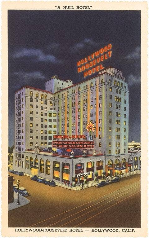 Found Image Press – Engroshandel Brevpapir/sæt med noteskort – Hilsen Kort LA-377 Hollywood-Roosevelt Hotel0