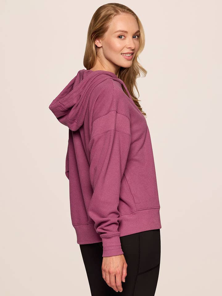 RBX Active – Engroshandel Hoodie – Kvinder – Afslappet hættetrøje i vaffelstrik til fridage14