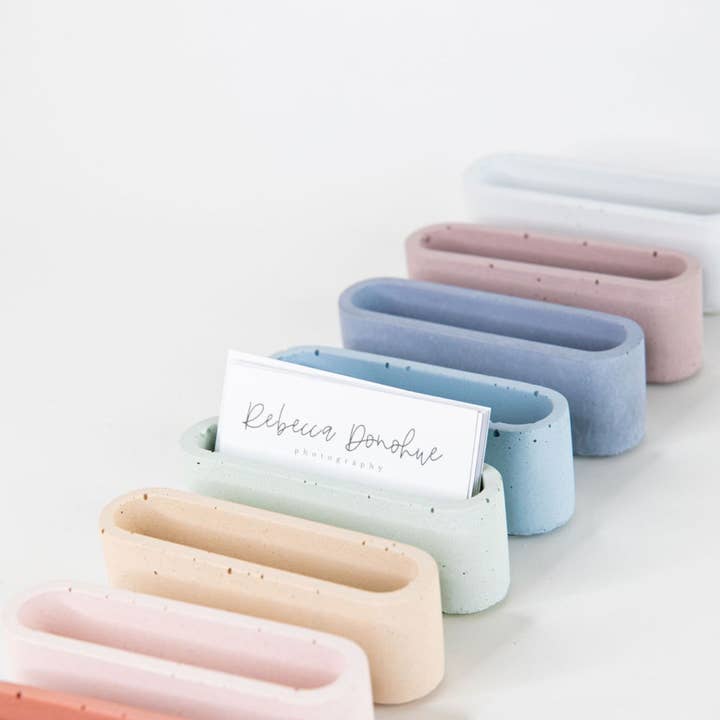 Concrete Oval Business Card Holder and other Purchase Wholesale plastic card holders. Free Returns & Net 60 Terms on Faire trending on Faire.