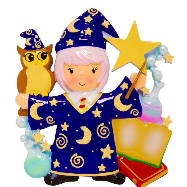 PolarX Ornaments - Wholesale Ornament - Child Wizard Personalized Ornament1