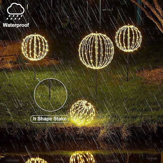 LIGHTSHARE - Wholesale Outdoor/Lawn Light - LED Ball Light, Warm White, Various Sizes and Finishes10