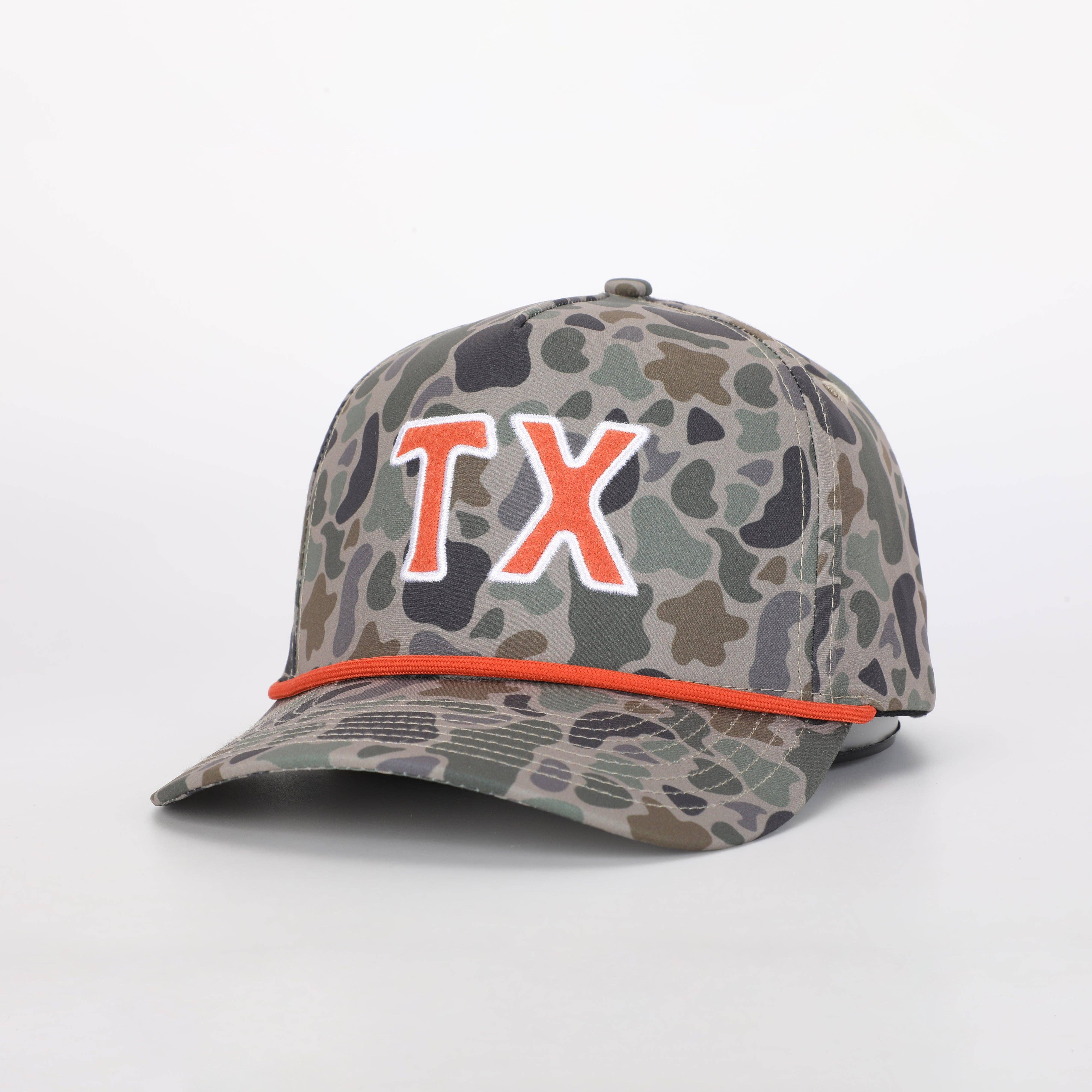Texas Outfitters – wholesale Baseball cap – Unisex – Texas / TX Hat in TexCamo™ & Austin Orange1