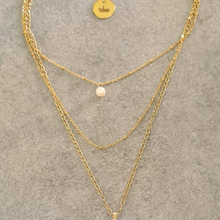 3 in 1 Collier Katharina für den Großhandel von TABOO Sieraden