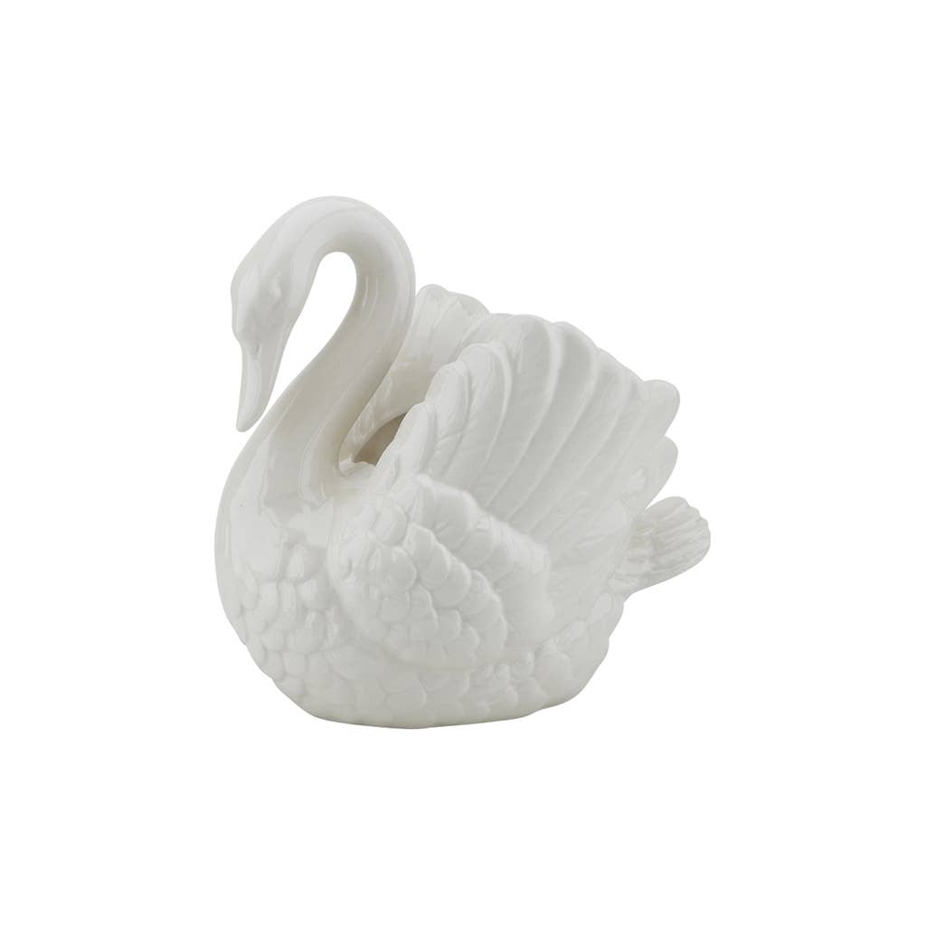 Opjet Paris - Wholesale Vase - White swan vase W20.5 D15 H20.3cm0