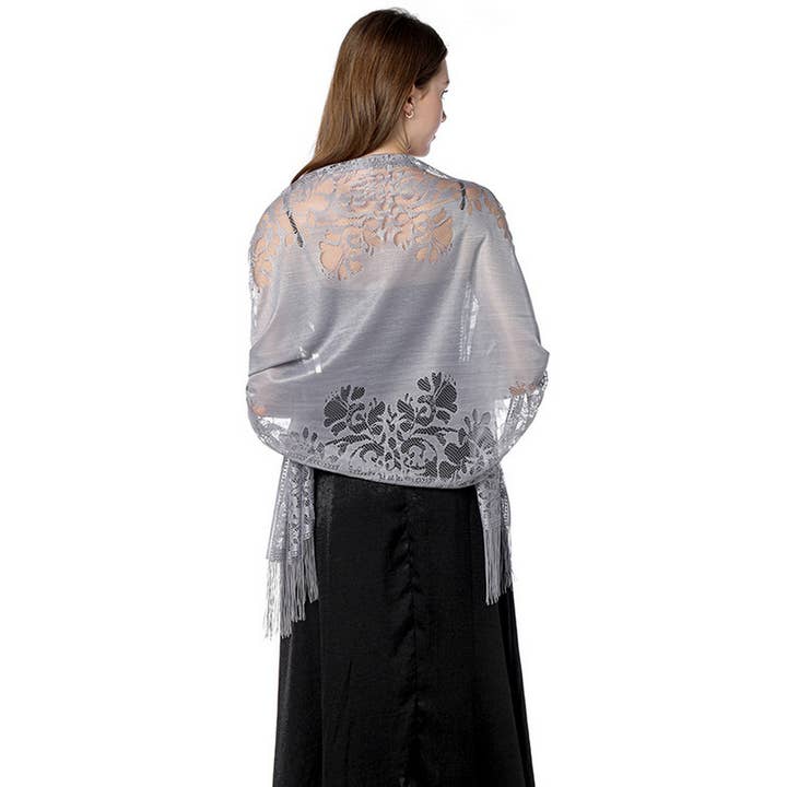 ACCITY - Wholesale Wrap - Women's - FASHIONABLE EVENING HOLLOW LACE SHAWL_CWASC107211