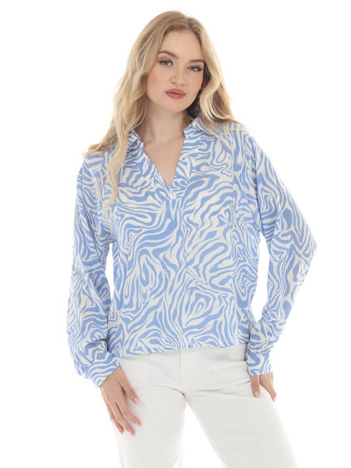 Cora Swirl Shirt for wholesale by Rain + Rose