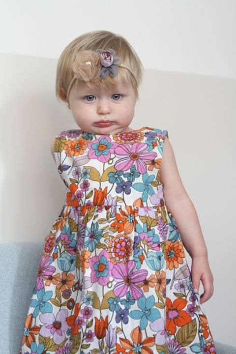 Pink Grey and Mustard Roses Hairbow Set for wholesale on Faire3