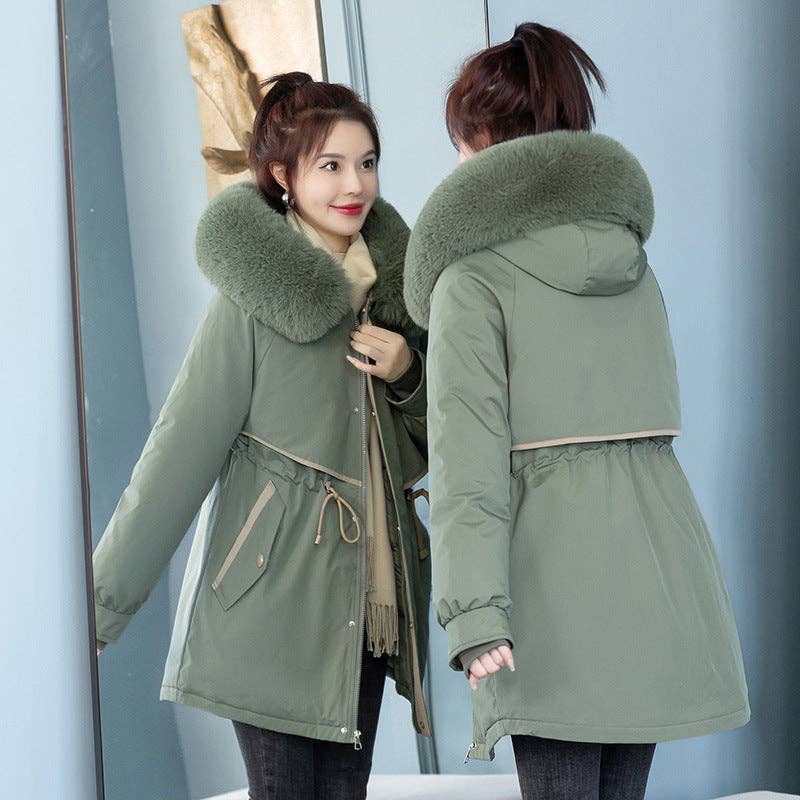 Marayn - Wholesale Parka - Women's - Chic 2025 Detachable Liner MidLength Winter Parka1