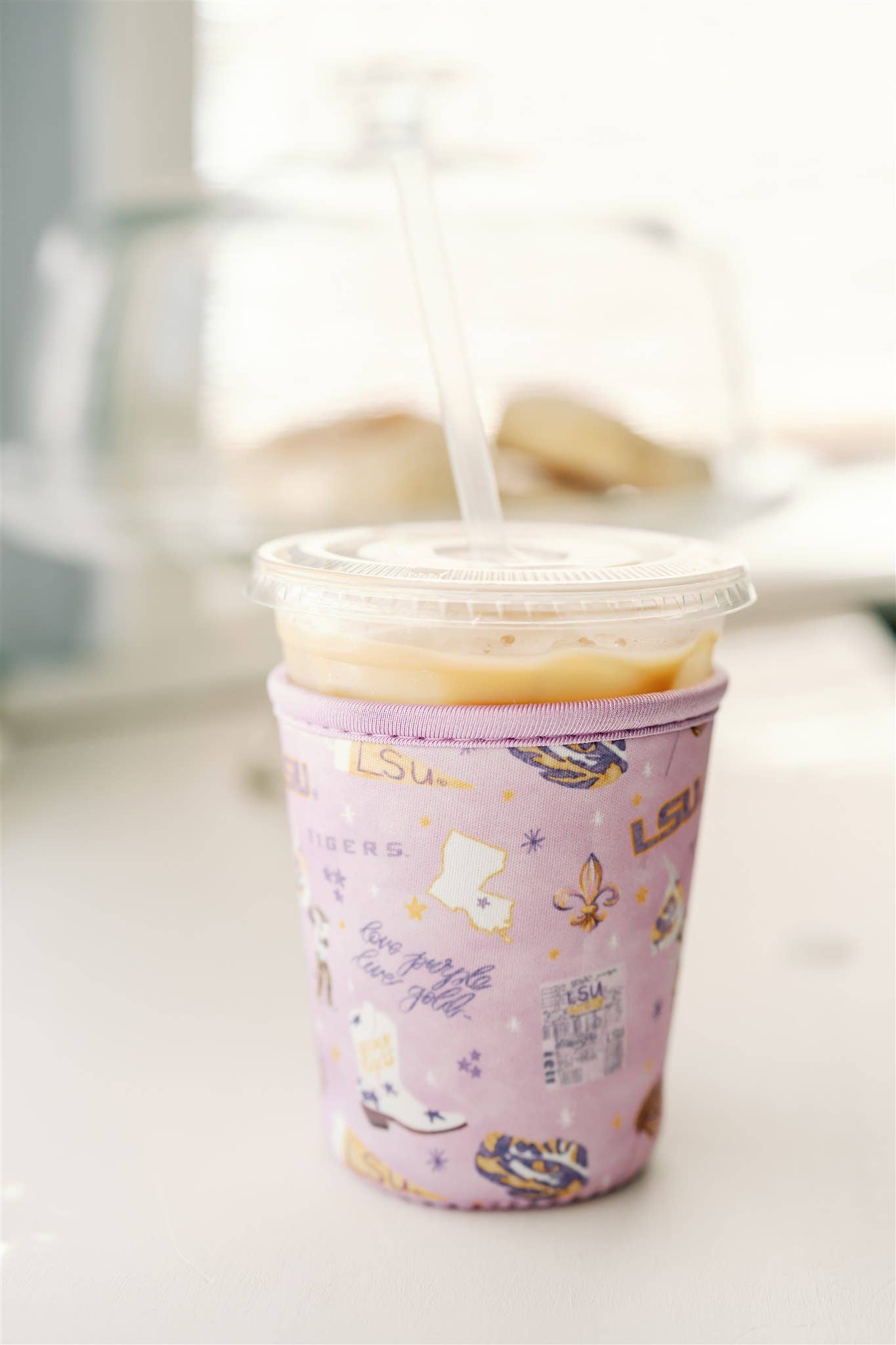 Gracefully Made Art - Wholesale Isolators voor dranken/huggers en koozies - LSU Koffiehoes, Collegiaal