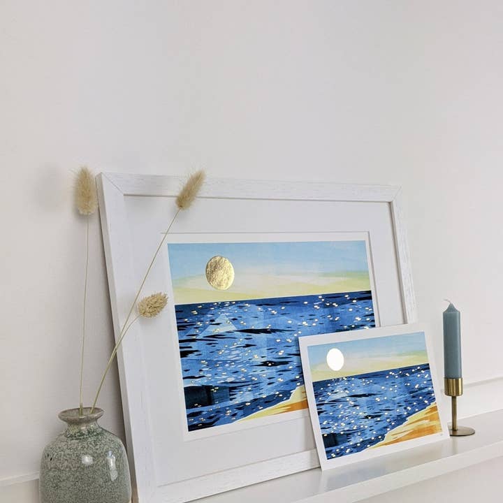 Slow Sunday - Wholesale Art Print - ‘Golden Hour 2’ Beach Scene Fine Art Print3