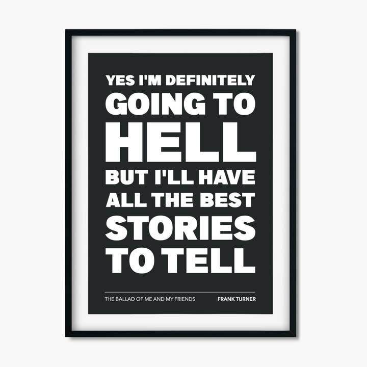 The Ballad Of Me and My Friends - Frank Turner | Music Print for wholesale by Chapter Designs