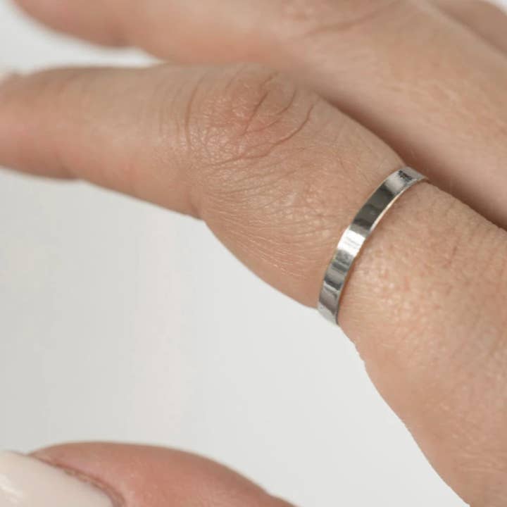 Rose Gypsy - Wholesale Band/Stacked Ring - Silver Flat Ring1