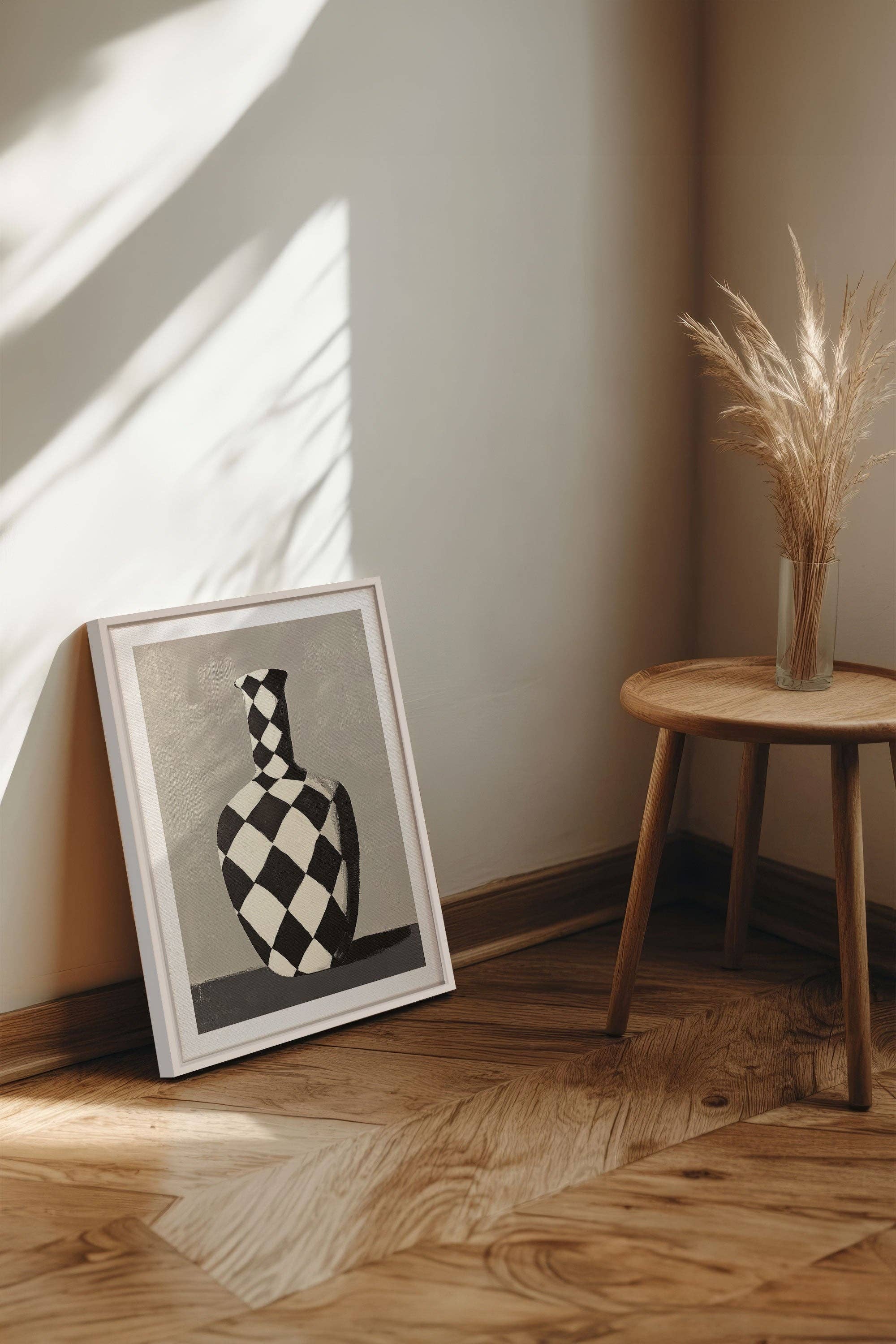 Oleka Canvas - Wholesale Art Print - VASE EN DAMIER, canvas wall art print0